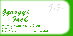 gyorgyi fack business card